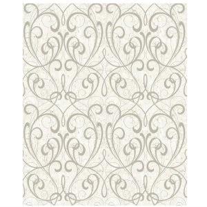 image of Graham and Brown Boutique Cork Damask Wallpaper - Cream