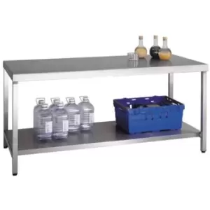 Slingsby Heavy Duty Stainless Steel Workbench with Lower Shelf L X W - 1500 X 75