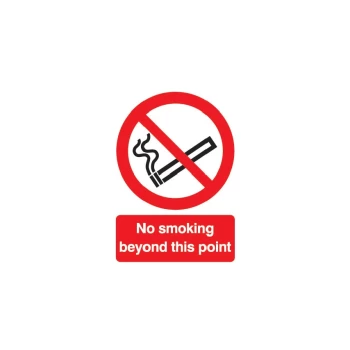 image of No Smoking Beyond This Point Rigid PVC Sign - 210 X 297MM