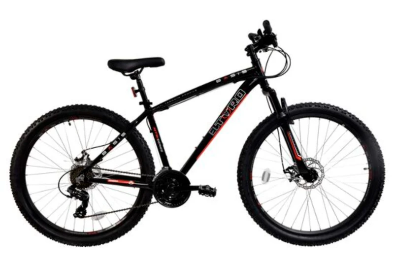 Image of Basis Basis El Toro Hardtail Mountain Bike, 27.5" Wheel 15" Frame - Black/Red Size: 15 in Black 15 in Unisex 5060841474397