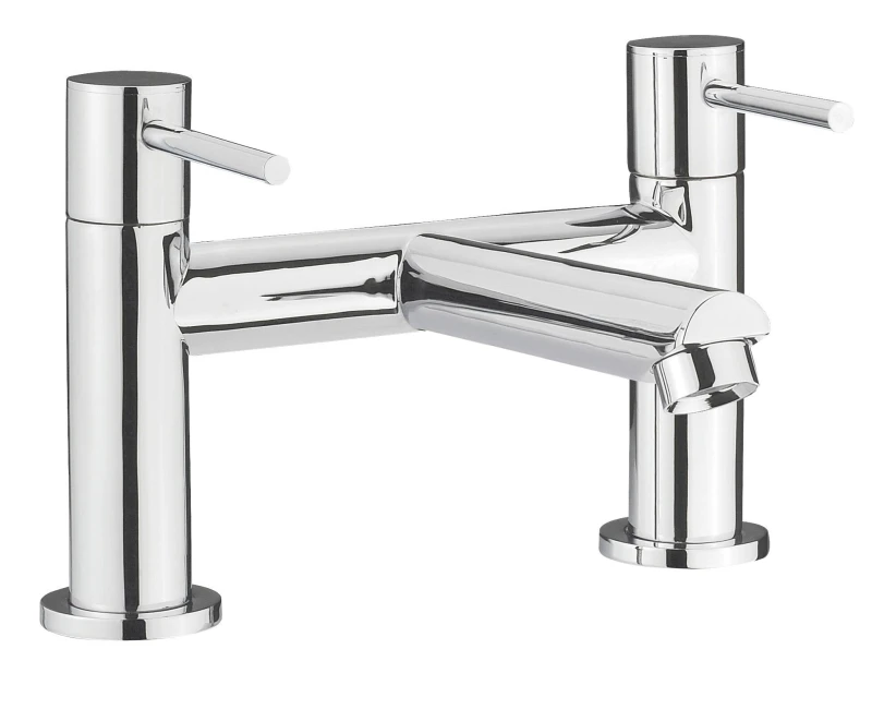 Image of Balterley Luxury Round Deck Mounted Bath Filler Tap Chrome Silver unisex