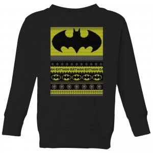 Image of DC Comics Batman Kids Christmas Sweater in Black - 11-12 Years