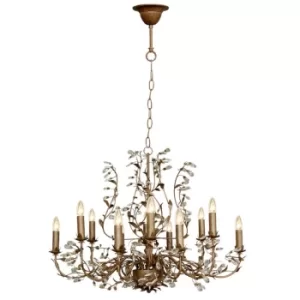 Image of Michelan 12 Light Multi Arm Chandeliers Rust