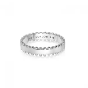 Image of Stacked Beaded Band Sterling Silver Ring SRB9006_SLV