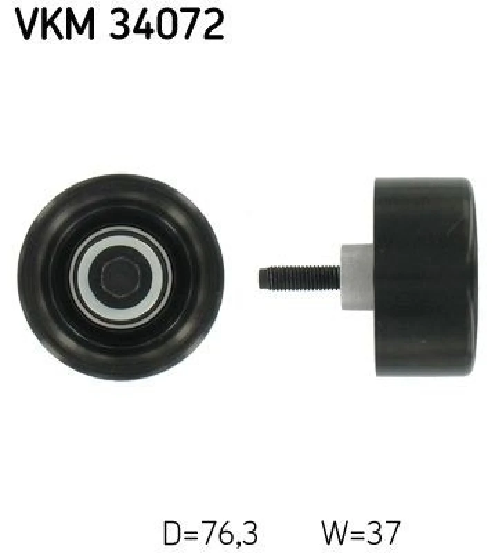 Image of SKF Deflection / guide pulley, V-ribbed belt SKF VKM 34072