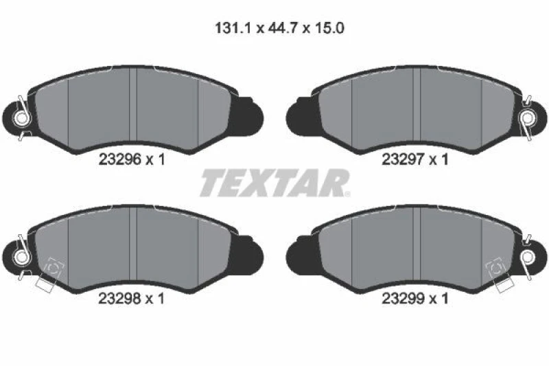 Image of Brake pad set TEXTAR 2329601
