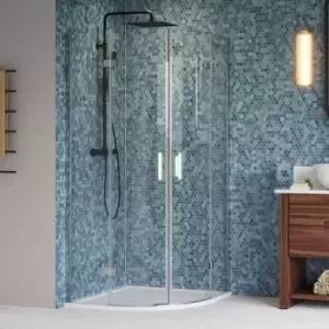 image of Aquarius 6 Quadrant Shower Enclosure 900mm x 900mm with Shower Tray - 6mm Glass - Aqualux