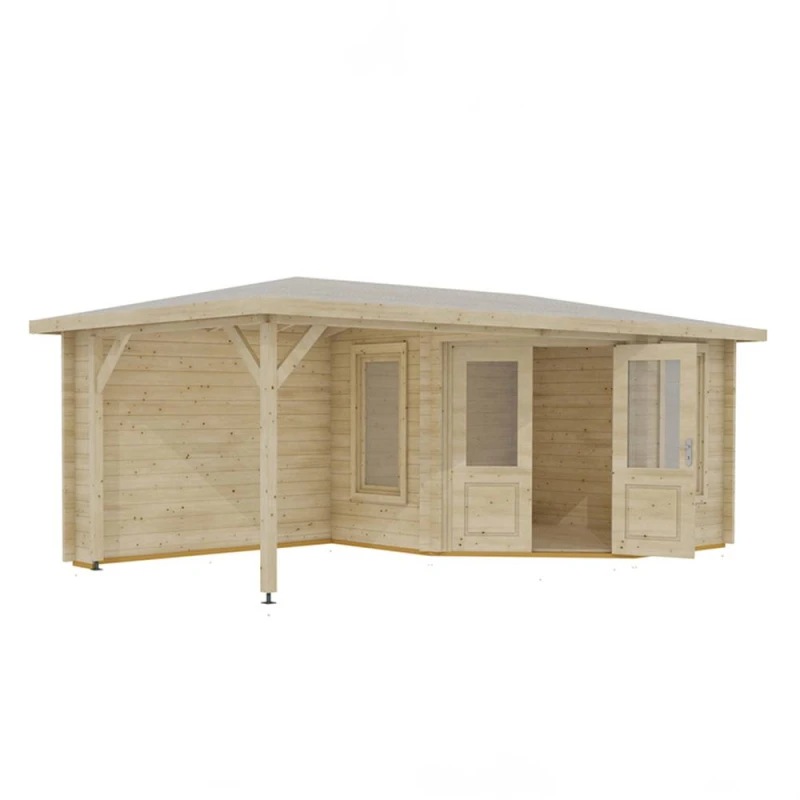 Image of Shire Corner Log Cabin 44mm Amarrillo, Brown AMAR2010L44-1AA