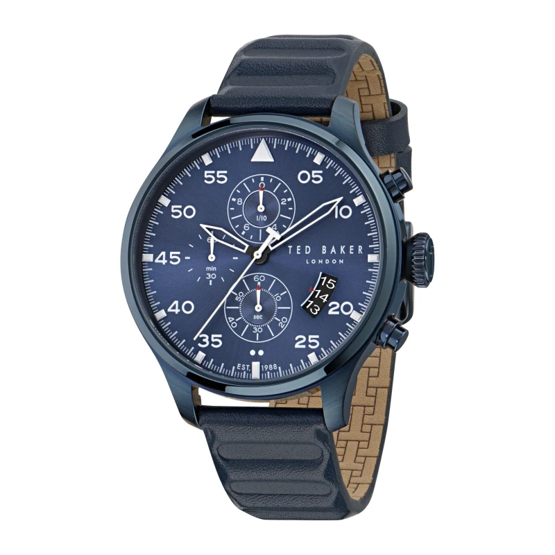 Image of Ted Baker Mens Fulmaar Quartz Analogue Watch Blue/Blue male One Size