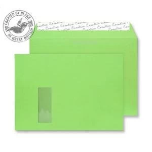 Image of Creative Colour Lime Green PS Wallet Window C4 229x324mm Ref 407W