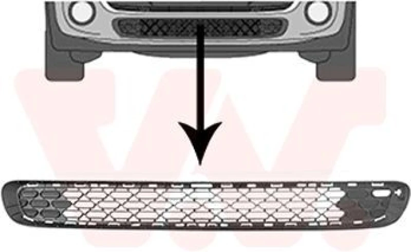 Image of VAN WEZEL Bumper cover VAN WEZEL 0518598