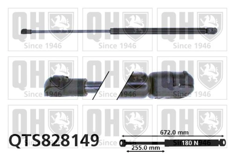 Image of QUINTON HAZELL Bonnet strut QUINTON HAZELL QTS828149