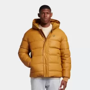 Image of Mens Rubberised Puffer Jacket - Anniversary Gold - L