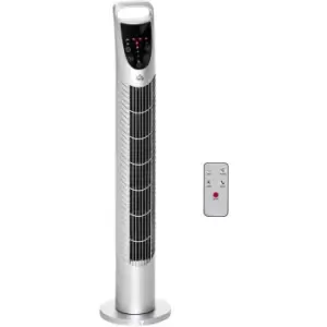 image of 78.5cm Oscillation Tower Fan with Remote Control 40W 3-Speed Wind Silver - Homcom