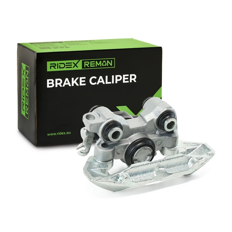 Image of RIDEX REMAN 78B0343R Brake caliper Rear Axle, without holder Aluminium/Grey Cast Iron Brake Caliper (78)