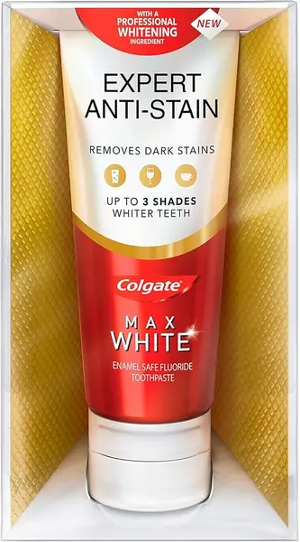 Image of Colgate Max White Expert Anti Stain Whitening Toothpaste 75ml
