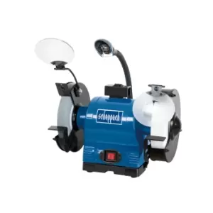 Image of Scheppach BG200AL 550 W 200 MM HD Bench Grinder inc. Work Lamp 230 V