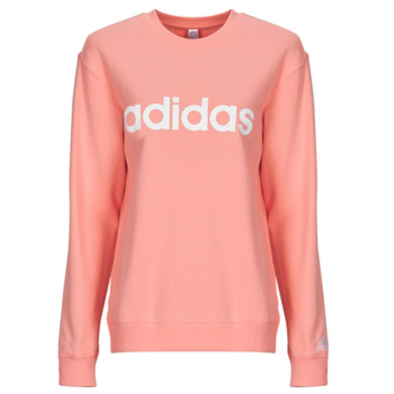 Image of adidas Essentials Linear French Terry Sweatshirt womens Sweatshirt in Pink