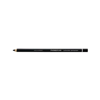 image of 108 20 Lumocolor Permanent Glasochrom Black (12) - Staedtler