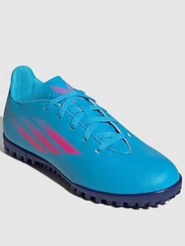 Image of adidas Junior X Speedflow.4 Astro Turf Football Boots - Blue Size 1