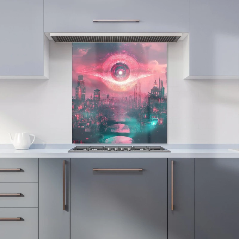 Image of Designer Kitchen Splashbacks Elena Sable: 00064 Kitchen Splashback Size: 600mm x 750mm Multicolor Unisex 600mm x 750mm