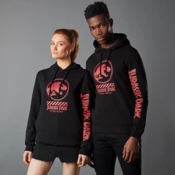 Image of Jurassic Park Primal Warning Unisex Hoodie - Black - S - Black