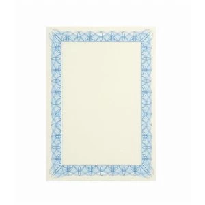Image of Certificate Papers A4 Reflex Blue with Foil Seals 90gsm Pack of 30