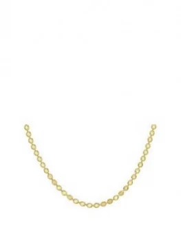 image of The Love Silver Collection Gold Plated Sterling Silver Disc Chain Necklace