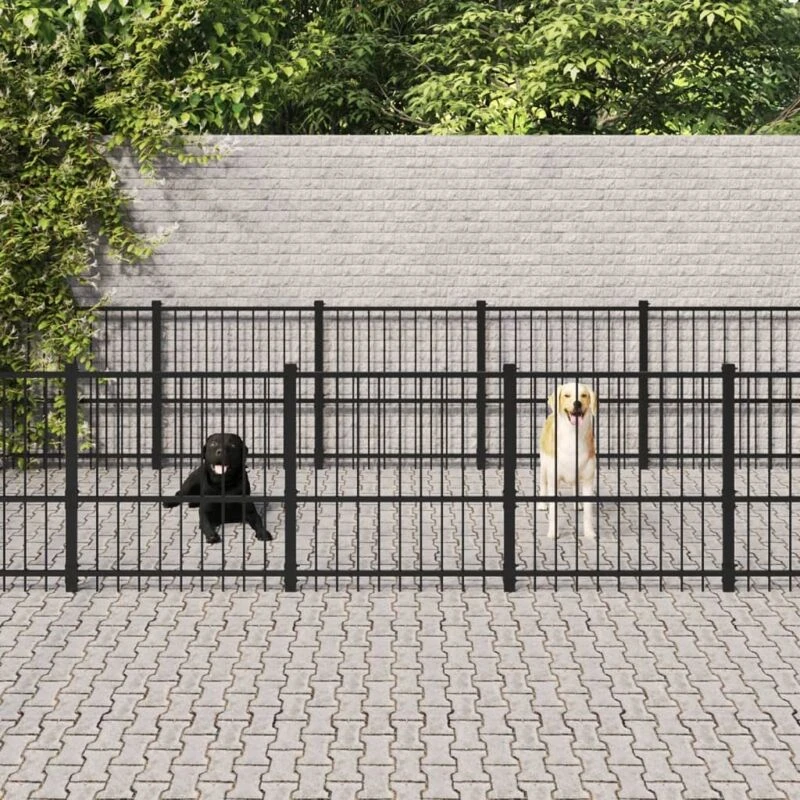 Image of VIDAXL Outdoor Dog Kennel Steel 25.4 m² vidaXL 8720287215882