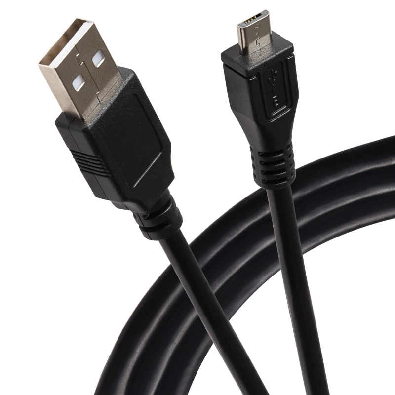 Image of Praktica USB-A 2.0 to Micro USB-B Camera Charging Cable - Black - 3m