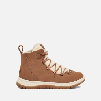 Image of UGG Womens Lakesider Heritage Mid Waterproof Suede Boots - Chestnut - UK 5