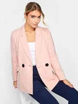 Image of M&Co Button Detail Tailored Jacket, Orange, Size 10, Women
