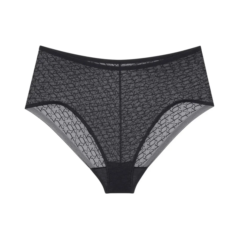Image of Triumph Signature Sheer Maxi Knickers in Lace Black Women 10;12;14;16;18;20