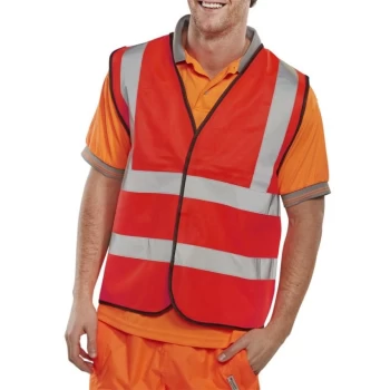 Image of Hi Viz Waistcoat Full App. G Red - Size 2XL