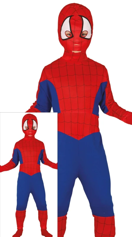 Image of Fiestas Guirca Child Spider Boy, Size 5-6 Years, Red CLG-FG81641