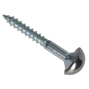 Image of ForgeFix Mirror Screw Chrome Domed Top Slotted CSK ST ZP 1" x 8 Bag 10