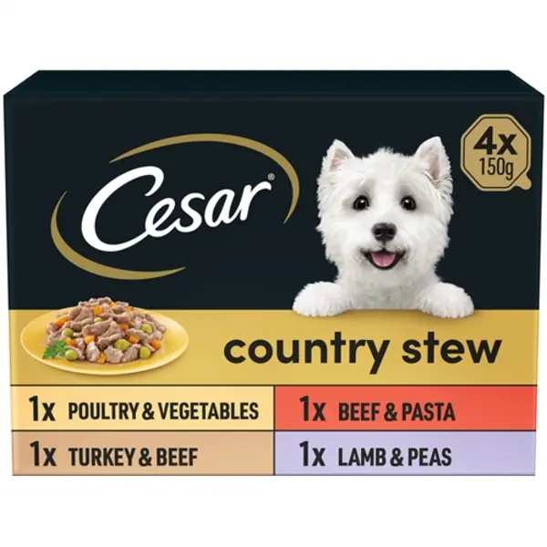 Cesar Country Stew Adult Wet Dog Food in Gravy 4 x 150g