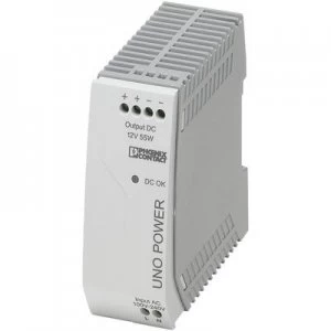 Image of Phoenix Contact UNO-PS/1AC/12DC/55W Rail mounted PSU (DIN) 12 V DC 4.6 A 55 W 1 x