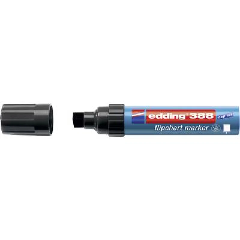 Image of Edding Edding 4-388001 Flipchart marker Flipchartmarker Wedge tip 4 - 12mm Black 4-388001