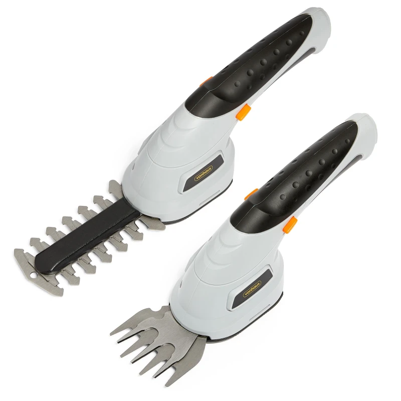 Image of VonHaus Cordless 2 in 1 Hedge Trimmer and Grass Cutter 3.6V Light Grey