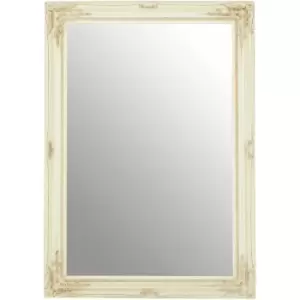 Image of Premier Housewares - Rectangular Wall Mirror/ Classic Mirrors For Bathroom / Bedroom / Garden Walls Fancy Wall Mounted Mirrors For Hallway With Bone