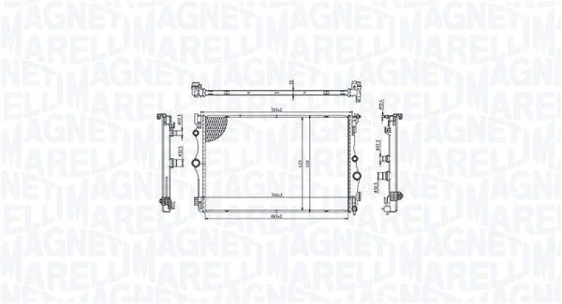 Image of MAGNETI MARELLI Engine radiator MAGNETI MARELLI 350213216400