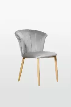 Image of Elsa' Velvet Dining Chair Single