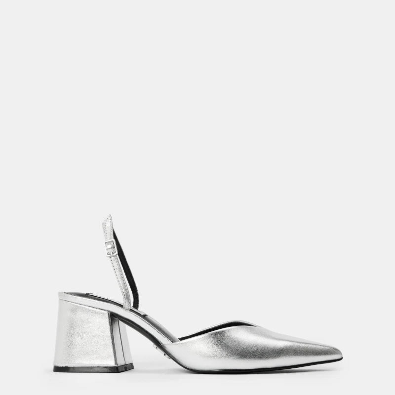 Image of Steve Madden Womens Courtnie Platform Heel Silver Lthr female 4 (37)