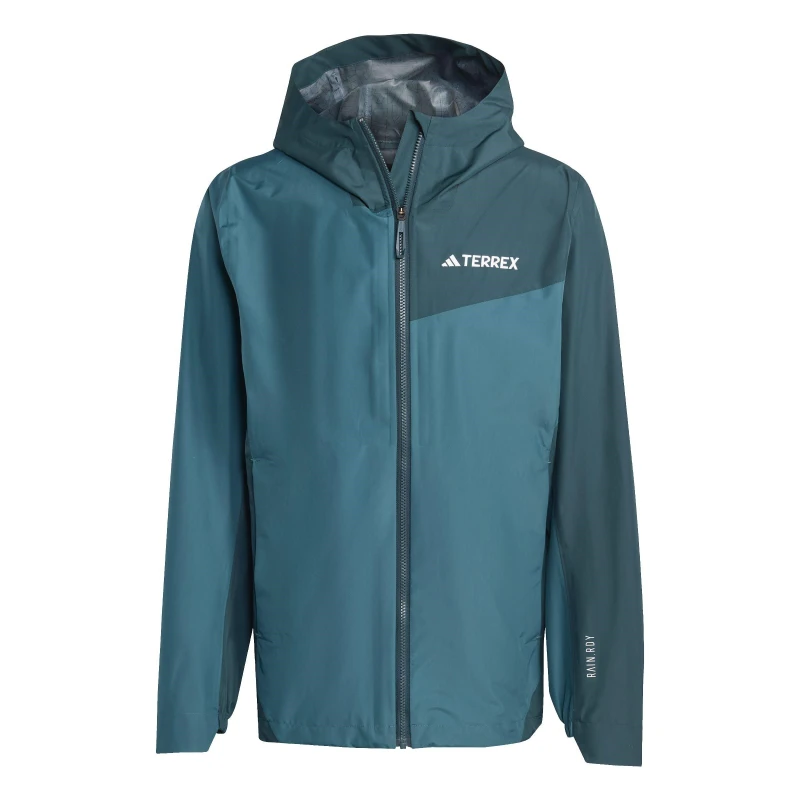 Image of adidas Mens Terrex Long Sleeve Waterproof Jacket Green/Ivy male S