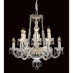 Image of Impex Modra Crystal 12 Arm Chandelier