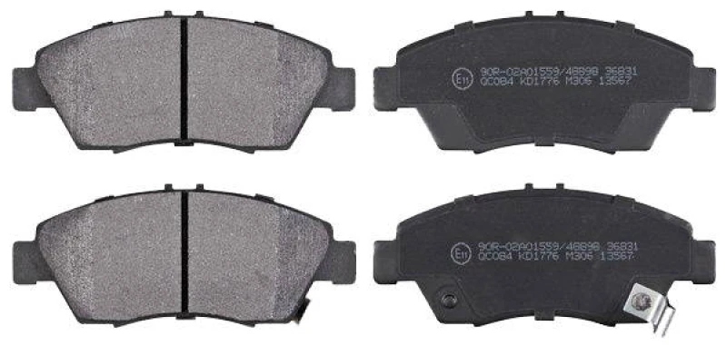 Image of A.B.S. 36831 Brake pad set with acoustic wear warning Brake Pad Set,disc brake (402)