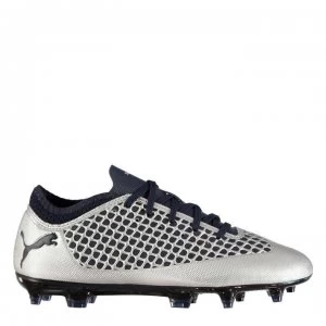 Puma Future 2.4 Childrens FG Football Boots - Silver/Peacoat