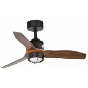 Image of Faro JUST - LED Black, Wood Ceiling Fan 81cm Smart - Remote Included, 3000K