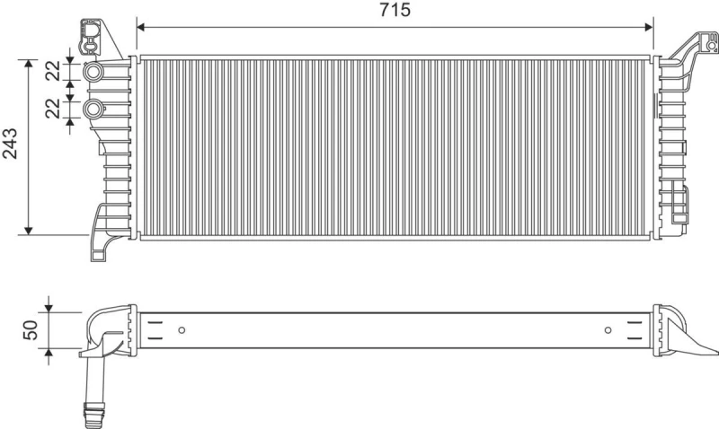 Image of Engine radiator VALEO 701381